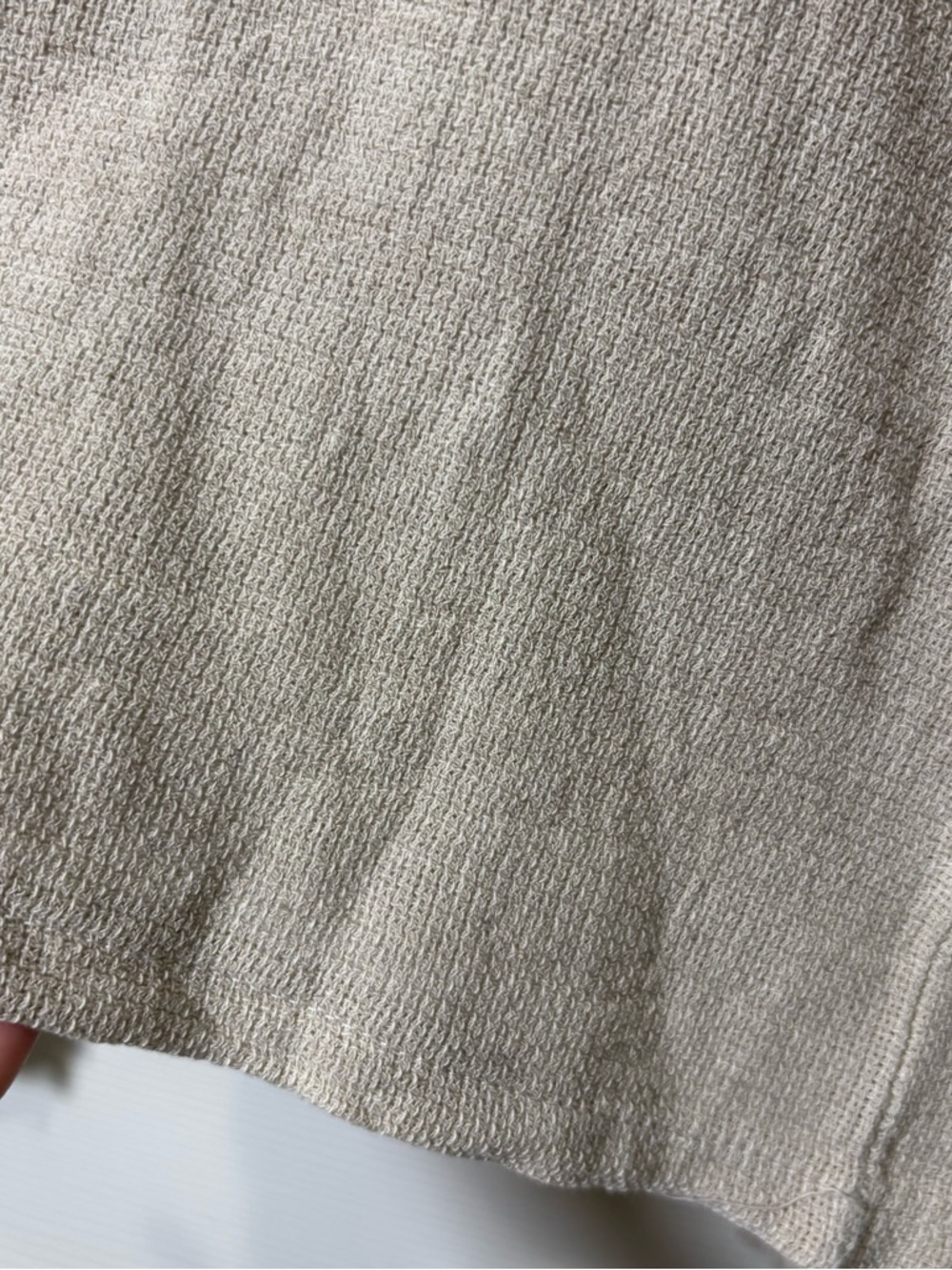 Tempo Paris Linen Open Cardigan Women’s Large Fringe Beige Lagenlook Lagom Italy - Picture 5 of 8